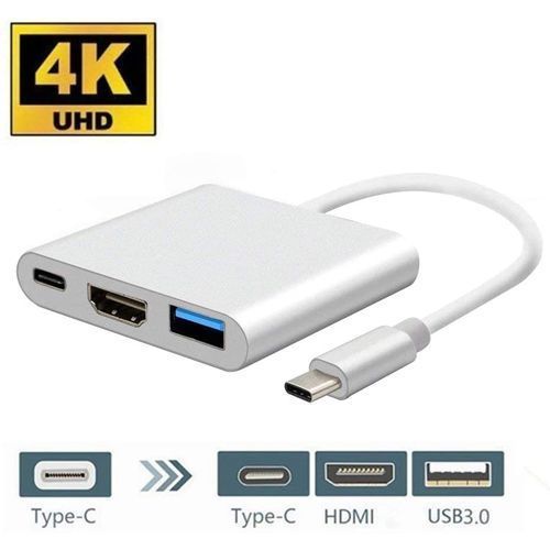 USB Adaptateur Type-C vers HDMI USB30 USB 31 Adaptateur Type-C USB 31 Type C USB-C 4K Adaptateur HDMI Digital AV Multiport pour MacBook Chromebook Pixel et Plus