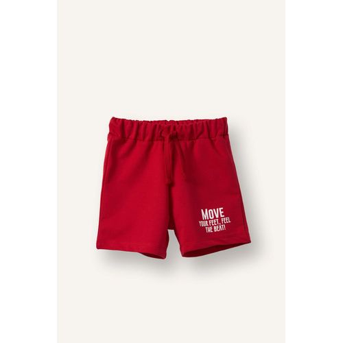 Baby Boy Regular Fit Slogan Print Shorts