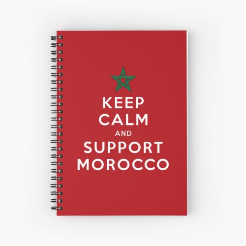 Gardez votre calme et soutenez le Maroc Cahier à spirale