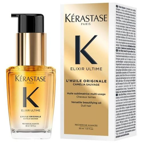 Huile Capillaire Elixir Ultime L'Huile Originale Camélia Sauvage 30ml – Soin Sublimateur Multi-Usage pour Cheveux Ternes