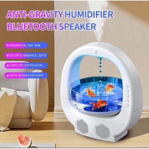 Humidificateur et diffuseur d'air anti-gravité avec haut-parleur Bluetooth