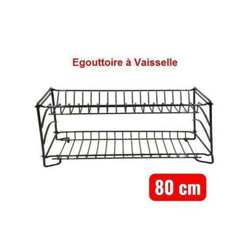 Éagouttoir à Vaisselle Double Niveau 80 cm – Support Pratique et Robuste pour Cuisine