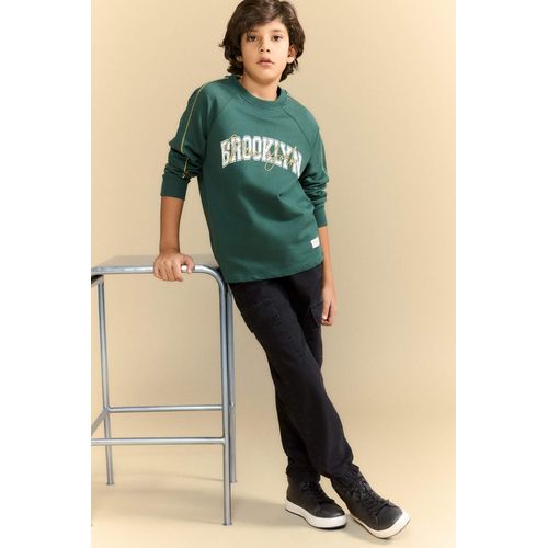 Jean pantalon taille élastique Coupe cargo pour garçon