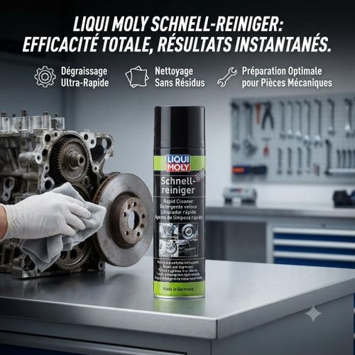Nettoyant Freins et Dégraissant Rapide Schnell-reiniger - Spray Solvant pour Disques Étriers Embrayage et Pièces Moteurs