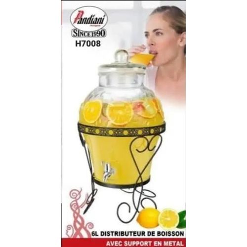 DISTRIBUTEUR DE BOISSON BOUTEILLE+SUPPORT 6L