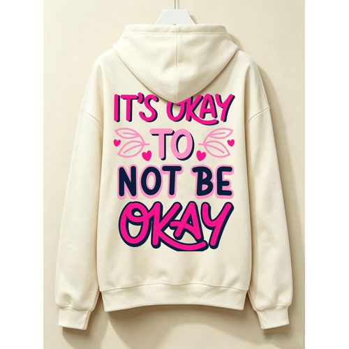 Sweat à capuche, motif artisanal imprimé, grand graphique sur le dos, slogan sur la santé mentale