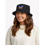 product_image_name-Generic-Chapeaux Bob noire Unisexe Papillon Pixel : Ailes vibrantes de bonne qualité-1
