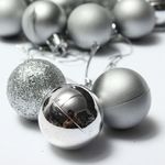 product_image_name-Generic-Grandes boules de décoration argentés pour fêtes et Noel (Diam 8 cm) / 32 pièces-1