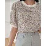 product_image_name-SHEIN-T-shirt col rond floraux -2