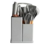 product_image_name-Generic-Set d'ustensiles de cuisine en silicone et en acier inoxydable Gris-3