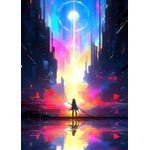 Cyberpunk anime city  Style 14 Poster Chambre Haute Qualité