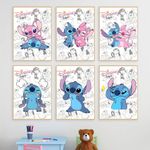 Decoration 6 Poster MINISO Disney Stitch Cartoon Comic Characters