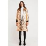 Modanisa Manteau doudoune long Bastet doré à capuche