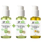 LY BIO PACK 2 X HUILE ALOE VERA 50ml - POMPE + HUILE CAMOMILLE 50ML - POMPE