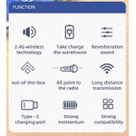 product_image_name-Generic-Microphone de revers de voix sans fil 2IN1 réception haute sensibilité annulation du bruit longue batterie enregistrement Audio vidéo mini micro Lavalier avec étui de charge Affichage LED Microphone revers sans fil pour téléphone mobile YouTube iphone SX5-8