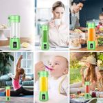 product_image_name-Generic-خلاط صغير محمول وقابل لإعادة الشحن - خلاط شخصي للعصائر والفواكه والسموذيز وأقنعة الوجه - 380 مل-2