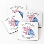 product_image_name-Generic-4 Dessous de Verre Stitch et Angel "cousus ensemble" sous tasse unique -1