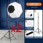 product_image_name-Generic-Soft box Kit de boîte à lumière octogonale portable pour la photographie, lumière LED, flash de luminosité, avec support de 2m-1