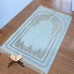 Tapis de priere Al Makam bleu ciel