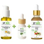 LY BIO PACK HUILE CAMOMILLE 50ML - POMPE + HUILE ESSENTIEL ROMARIN 10ML + HUILE SIDR 50ML - PIPETTE