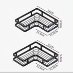 product_image_name-Generic-مجموعة أرفف تخزين معدنية سوداء مكونة من 5 قطع للحمام-2