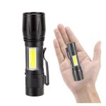 product_image_name-Flashlight-Mini XPE Plus COB LED lampe de poche USB charge torche d'éclairage extérieur zoomable-2