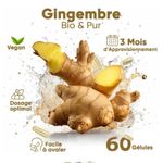 product_image_name-Herbo Ridouane-Complément Alimentaire à Base de Gingembre, Tonique et contre les États de Nausées, 60 Gélules, 300 mg Capsules Gingembre pur 100% Santé Digestive Naturelle Supplément Végétarien Capsule d'Extrait de Gingembre.-4
