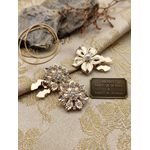 Generic 4PCS Cache-Boutons Bijoux "Fleur" - dorée (Sans Couture) - image 2