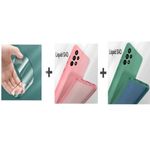 Case Pack : 2 pochette pour Samsung A23 souple silicone Rose et Vert foncé + ciramik