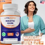 product_image_name-VITAMATIC-Mastic Gum 1000mg Support Digestive Function, Gastrointestinal Health, Immune et Oral Wellness, 120 Capsules-1