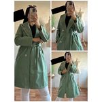 معطف شتوي أنيق للنساء - أخضر