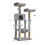 product_image_name-Animalux-Arbre à chat 145 cm – Niche, hamac, 2 plateformes, griffoirs sisal et base renforcée-2
