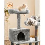 product_image_name-Animalux-Arbre à chat 145 cm – Niche, hamac, 2 plateformes, griffoirs sisal et base renforcée-3