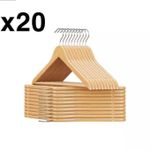 20 Cintres en plastique couleur Beige