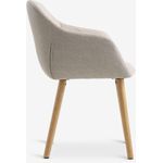 product_image_name-Generic-Fauteuil Beige Tissu et Chêne Naturel Design Scandinave Confortable Salon Bureau Chambre 59x82cm-2