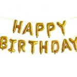 Happy Birthday Dorée Party Deco Ballons gonflables 13 lettres