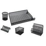 Set Economique 5 Accessoires rangement bureau Idéal en métal