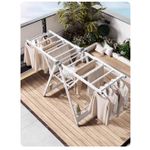 product_image_name-Generic-Séchoir à linge double niveau de luxe, Cintres Pliants en alliage d'aluminium pour Vêtements, réglable et pliable, pour intérieur et extérieur.-1