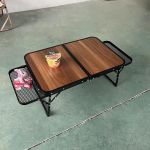 product_image_name-Generic-Table Pliante de Camping Multifonction avec Plateaux Effet Bois et Rangement Latéral-2