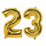 Ballons Aluminium Or Anniversaire Chiffre 23 ans