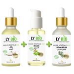 LY BIO PACK HUILE AIL 50ML - PIPETTE + HUILE RICIN 50ml - POMPE + HUILE ROMARIN 50ml - PIPETTE