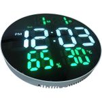 product_image_name-Generic-Horloge murale numérique avec télécommande, affichage de température et d'humidité, alarmes doubles et date, style moderne pour intérieur-4