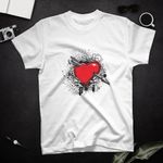 تيشورت رجالي - أبيض - Heart