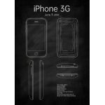 Iphone 3g blueprint  Poster Chambre Haute Qualité
