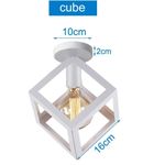 product_image_name-Generic-Suspension plafonniere cube carré blanc -E27- (sans ampoule)-7