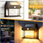 product_image_name-Generic-مصباح جداري شمسي ذكي أسود للاستخدام الخارجي-4