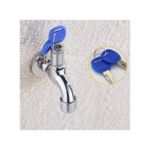 product_image_name-Generic-Robinet d’Eau Mural Argenté avec Serrure et Double Clé-1