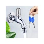 product_image_name-Generic-Robinet d’Eau Mural Argenté avec Serrure et Double Clé-5