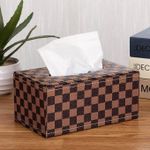 product_image_name-Generic-Boîte à Mouchoirs Rectangulaire au Design Damier Élégant-1