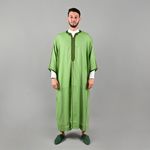 كندورة سوسدي خياطة اليد رفيعة -اخضر